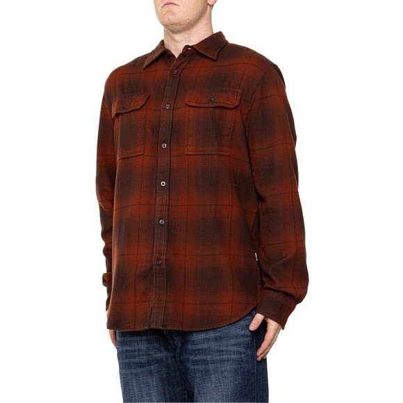 NEW The North Face mens Arroyo Flannel Shirt - Long Sleeve Coal Brown Plaid 253 - Picture 2 of 5